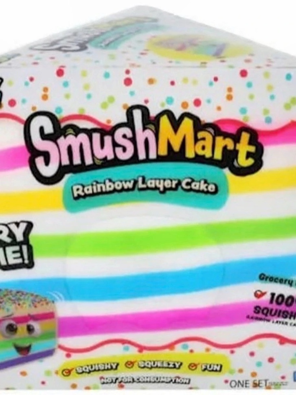 Crazy Fun SmushMart Rainbow Layer Cake Rainbow Layer Cake Squishy NWT